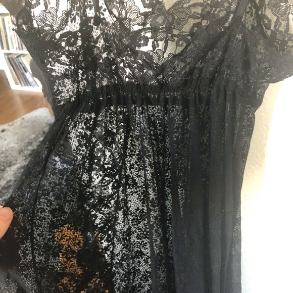 1960's Neiman Marcus Sexy Black Lace Nightie - Picture 6 of 8